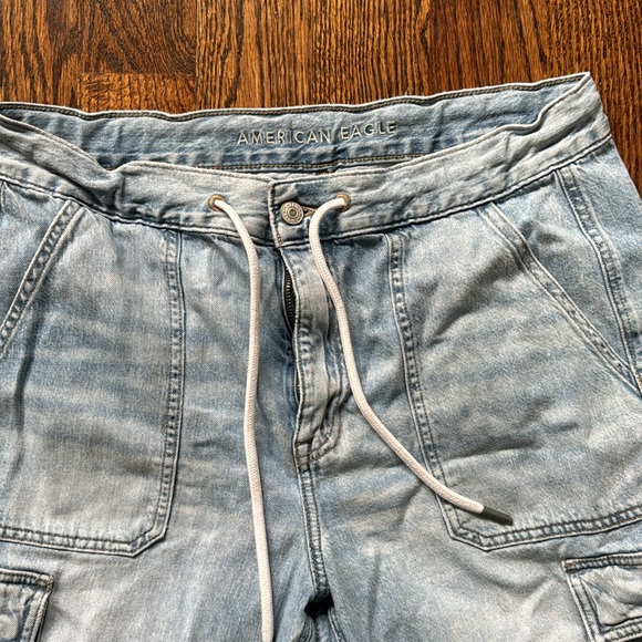 Women’s Jeans joggers American eagle size 14 denim - Picture 2 of 3